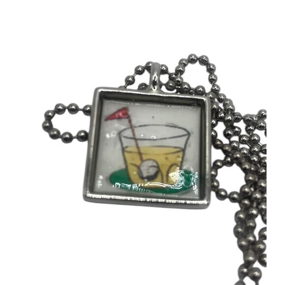 Golf Jewelry Set: Golf Bag Pin, Golf Shoe Pendant, After Golf Pendant Set of 3 - Picture 4 of 6